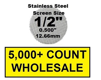 5,000 plus Count 1/2" Stainless Steel Pipe Screens - PipescreenZ Brand - Highest Quality - Lowest Pricing