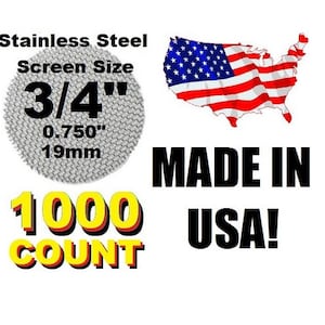 1,000 plus Count 3/4&quot; Stainless Steel Pipe Screens - PipescreenZ Brand - Highest Quality - Lowest Pricing
