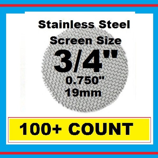 100 plus Count 3/4" Stainless Steel Pipe Screens - PipescreenZ Brand - Highest Quality - Lowest Pricing