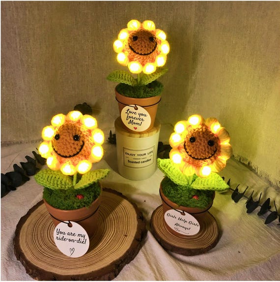 Desktop Decoration Crochet Flowers Bouquet, Home Decor, Handmade