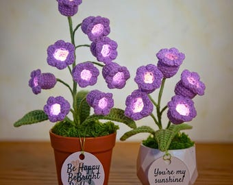 Lily's shop/土日祝はお休み 　no1 DIY Handwoven Crochet Lily Of The Valley Night Lamp - Blackbrdstore