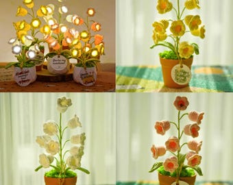 Handvirkad liljeblomma, personlig present till älskare, alla hjärtans dag, födelsedagspresent, mammapresent, nyårspresent till henne, heminredning