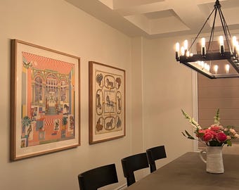 Frame for 90cm Scarf - Beige natural wood I I Scarf 90 I Frame for Scarf I Frame kit I Silk Scarf Frame I Wood Frame I Beige natural wood