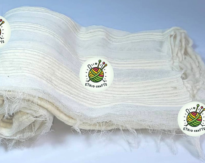 Habesha/Ethiopian Scarf with twisted-cotton