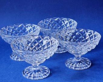 4 tazze da dessert vintage