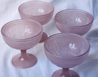 4 ciotole da dessert Luminarc vintage anni '70