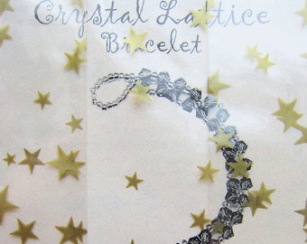 Bead Monkey  -  CRYSTAL LATTICE Bracelet Kit - Light OLIVINE Swarovski