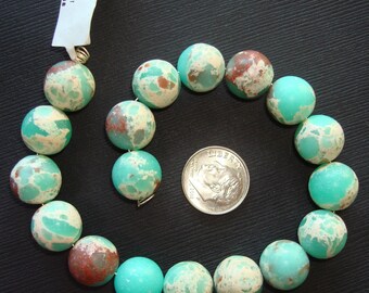 18 IMPRESSION JASPER Beads - 12mm Round - Select Gorgeous Colors!  A+