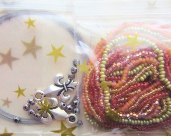 Bead Monkey  -  Wrapstar Seedbead NECKLACE Kit - DESERT SAND