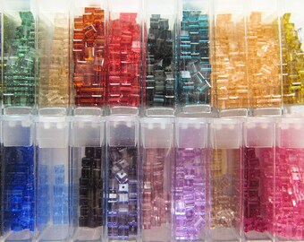 4mm Genuine SWAROVSKI  CUBES - 20+ Colors - Limited Stock per Color - 0.25 Each - Must Buy All Beads per Color