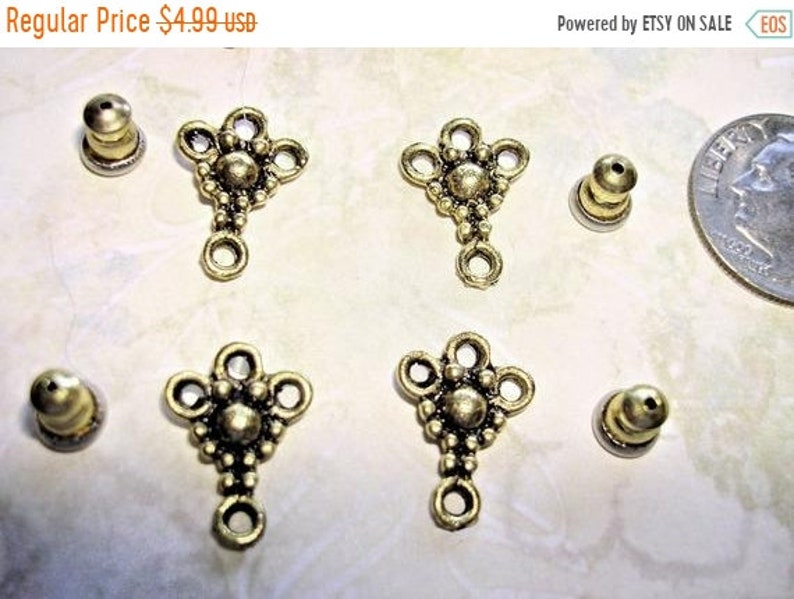 CLEARANCE 6 Pairs VINTAGE TIERRACAST Earrings Beaded Design 16mm Length