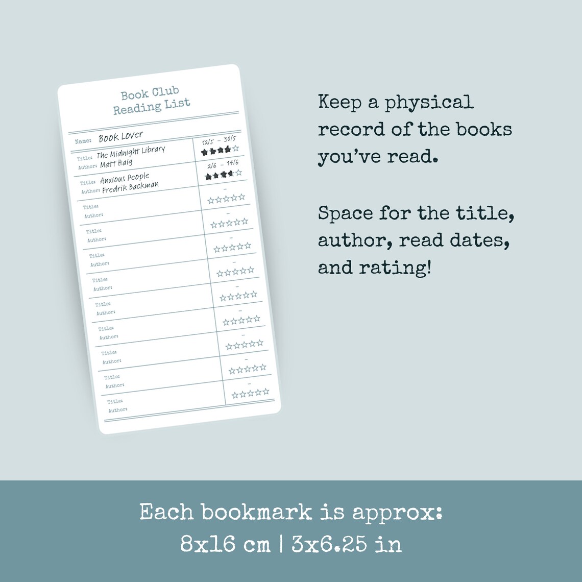 Printable Reading Lists by Genre Bookmarks | Wider Rows for Recording ...