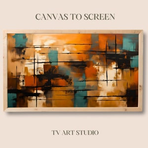 Frame TV Art - Energetic Cityscape in Sunrise Hues - Abstract Digital Art - TV art for Samsung Frame Tv - 4K TV Wallpaper - Digital Download