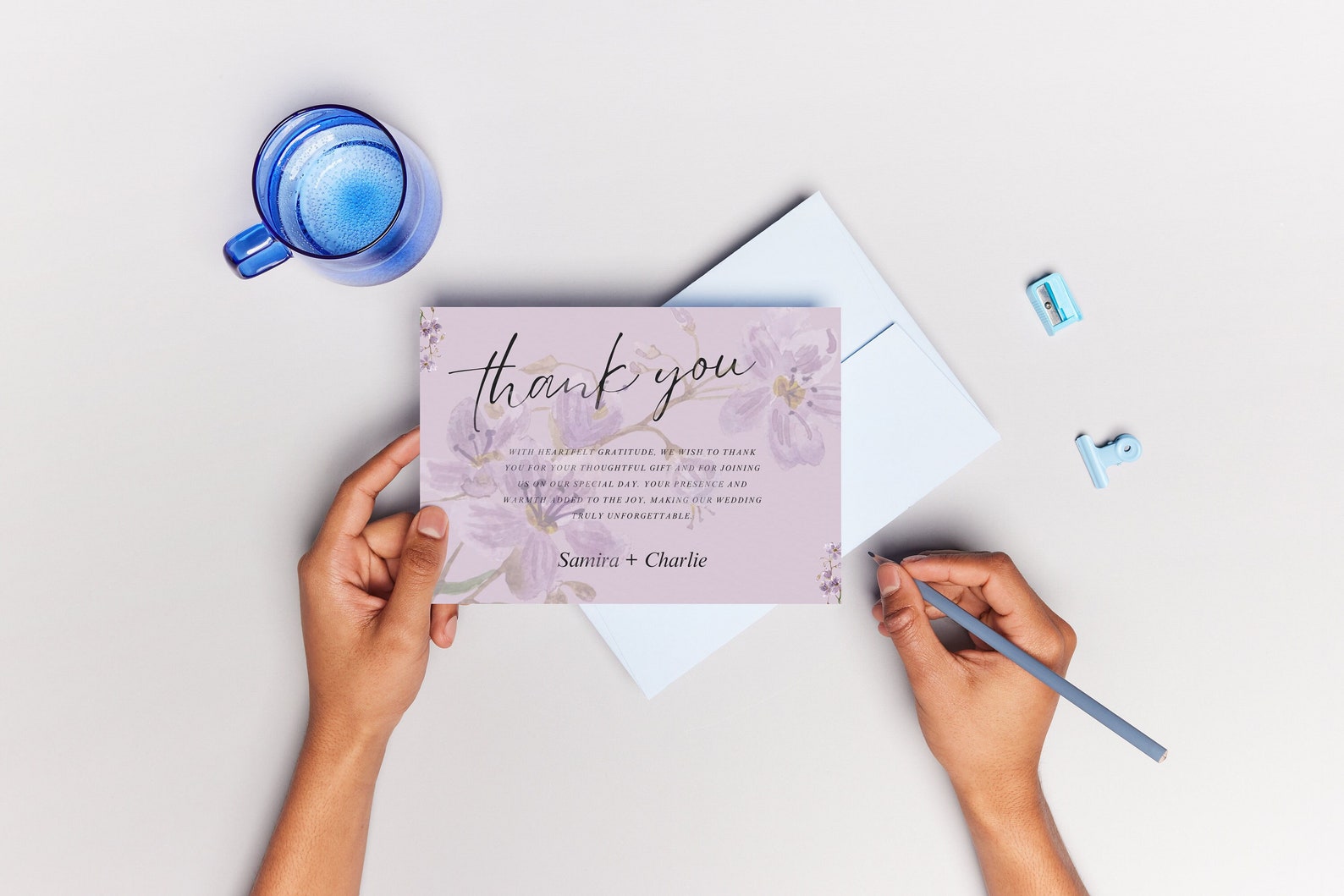 Editable Thank You Card, Printable Thank You Card, Digital Thank You