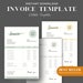 Professional Invoice Template, Customizable Business Receipt, Printable ...
