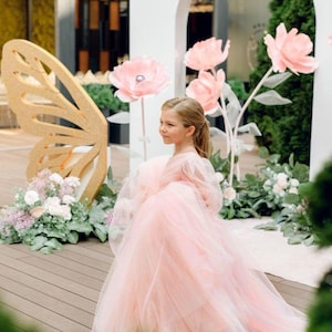 Pink dress for girls, Elegant dress, Luxury dresses for girls, Premium dress for girls, Flower girls, graceful long dress for girls