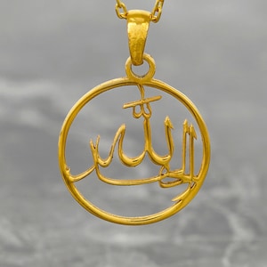 Islamic Silver Necklace for Women Alhamdulillah Arabic Jewelry Eid Gift