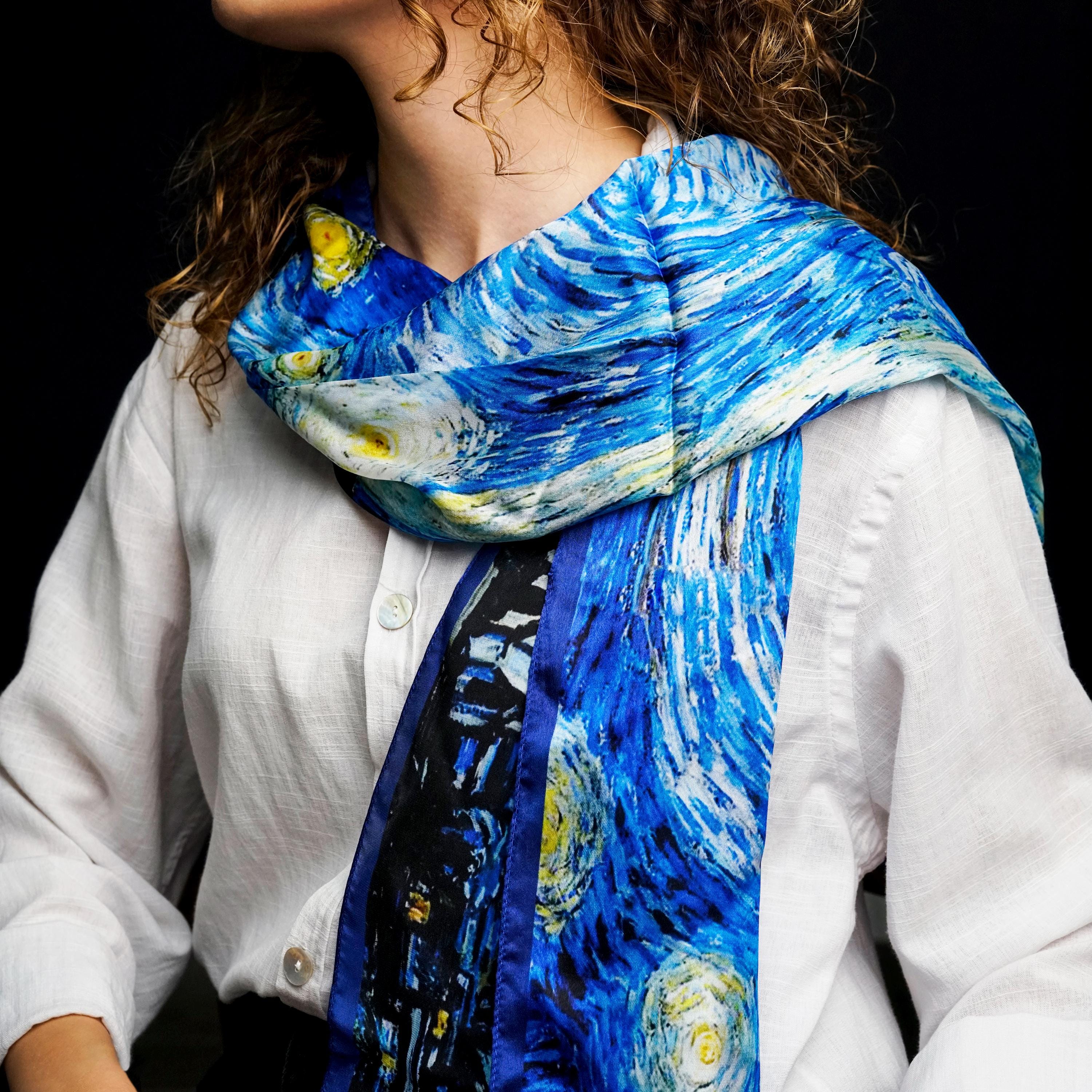 Sciarpa Stola Sciarpa Notte Stellata Van Gogh Foulard Stola La