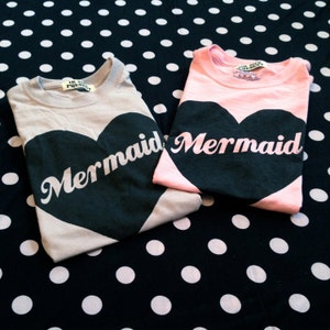 Oversized MERMAID shirt in Pink or Gray size S, M, or L