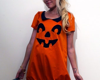 Jack O Lantern Pumpkin, Halloween Costume, Handmade Dress MADE TO ORDER