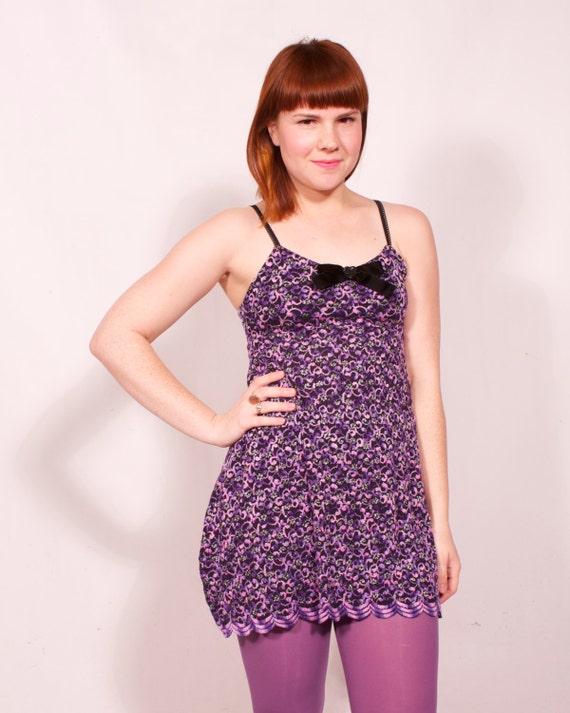 Perfect Purple Stretch Lace Bubble Dress Size 4/6 Small