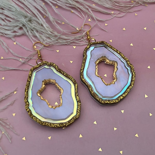 Geode Earrings Etsy