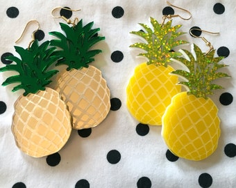 Pineapple Laser Cut Acrylic Earrings