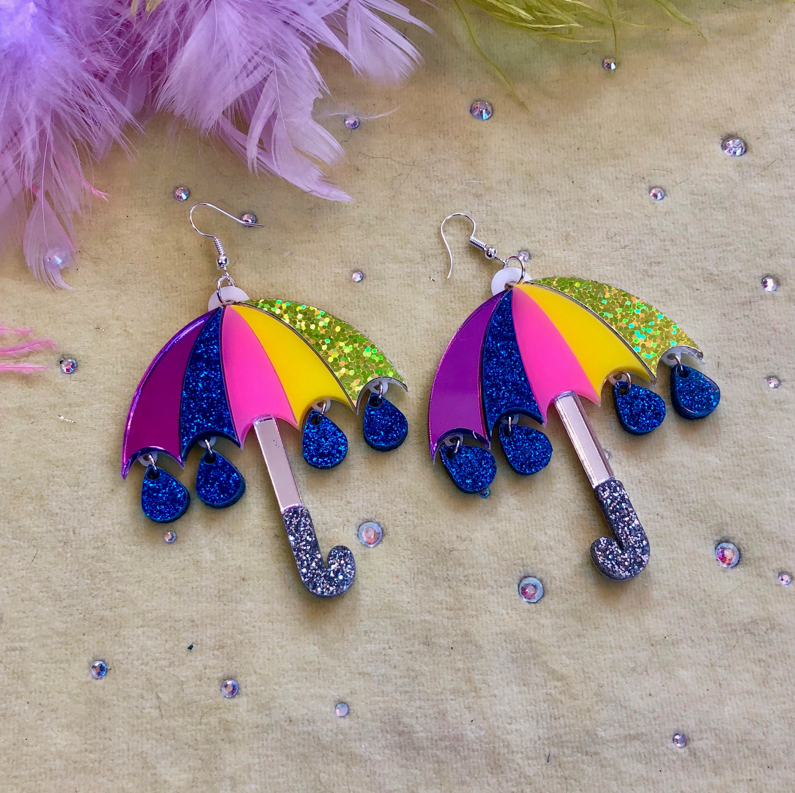 Mod Podge Glitter Earrings - Crafting in the Rain