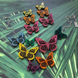 Rainbow Mirrored Butterfly, Laser Cut Acrylic, Butterflies, Plastic ...