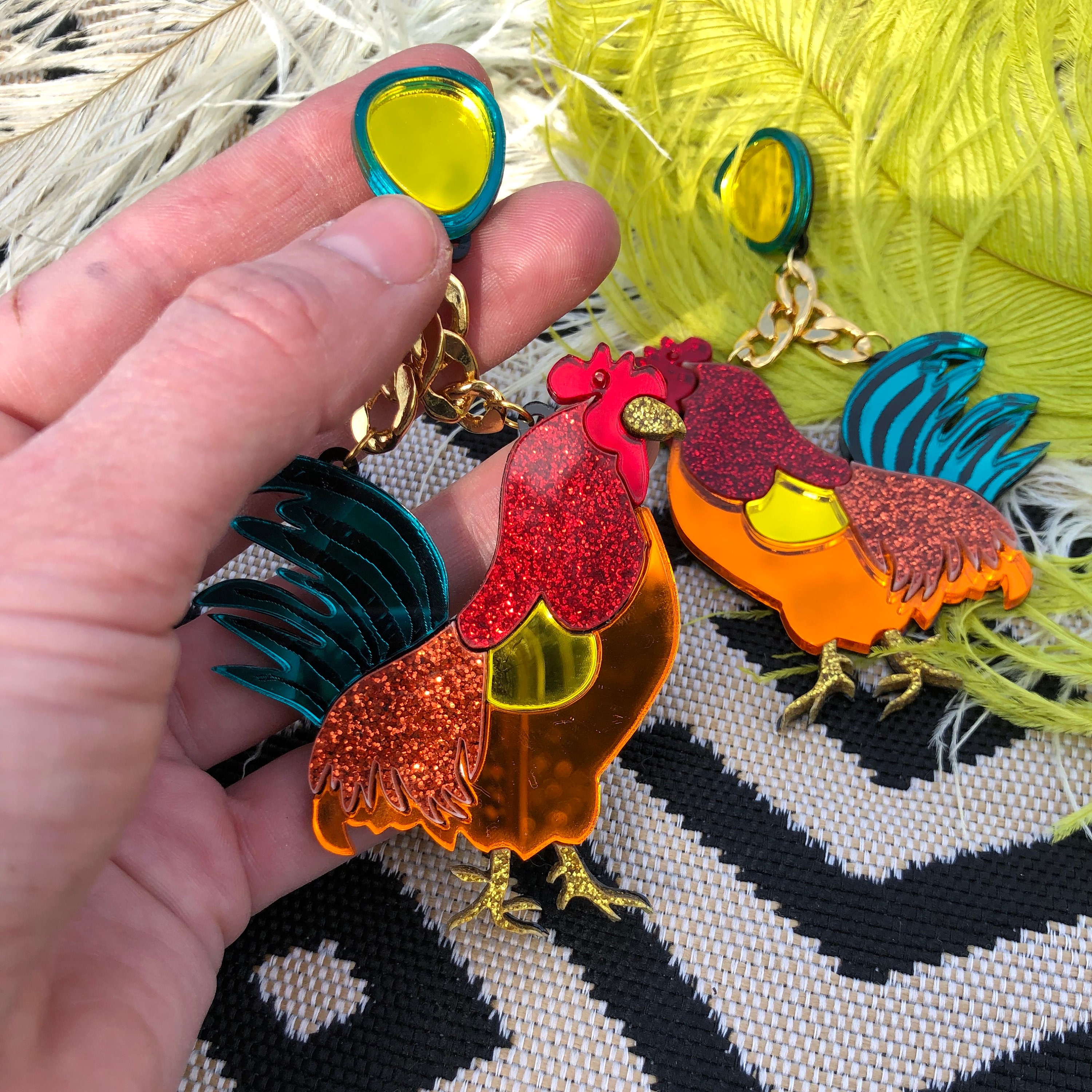 Rubber Chicken Earrings: Superfun, Realistic, Cute and Totally Unique Plastic Earrings
