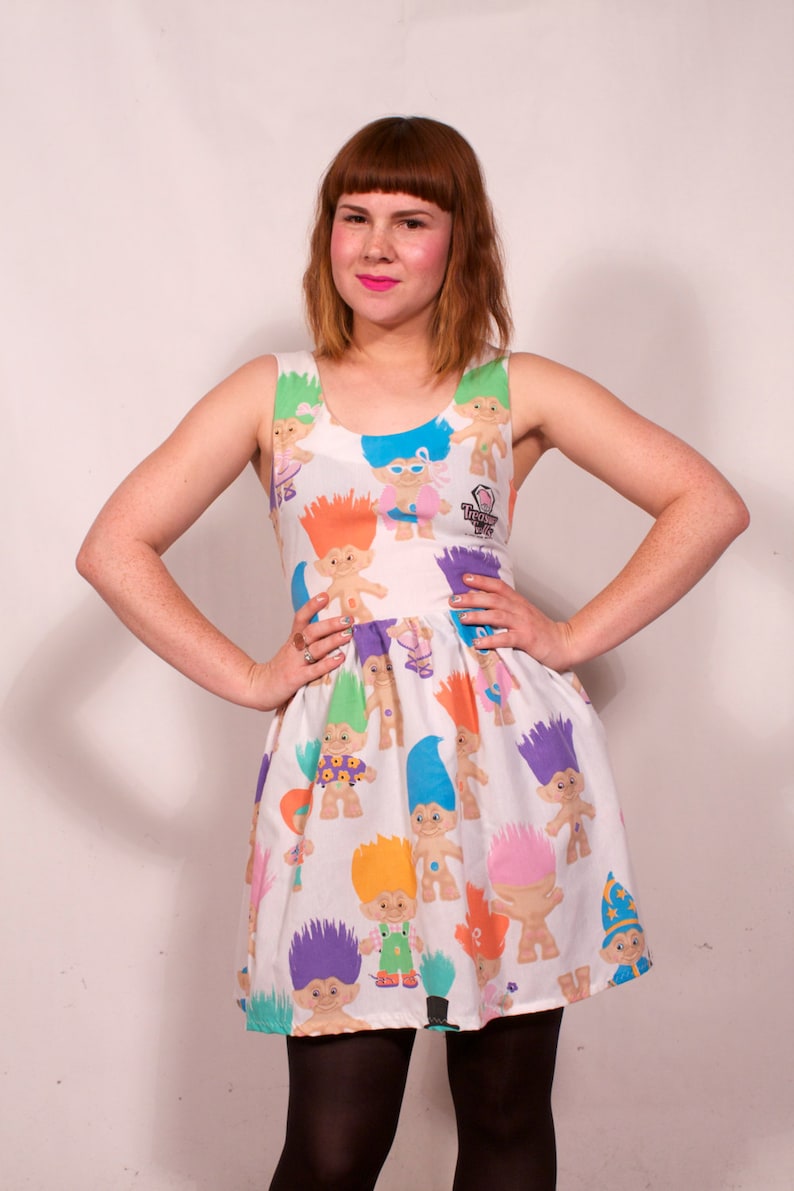 Treasure Troll Dress from Vintage 80/'s Sheets MADE TO ORDER