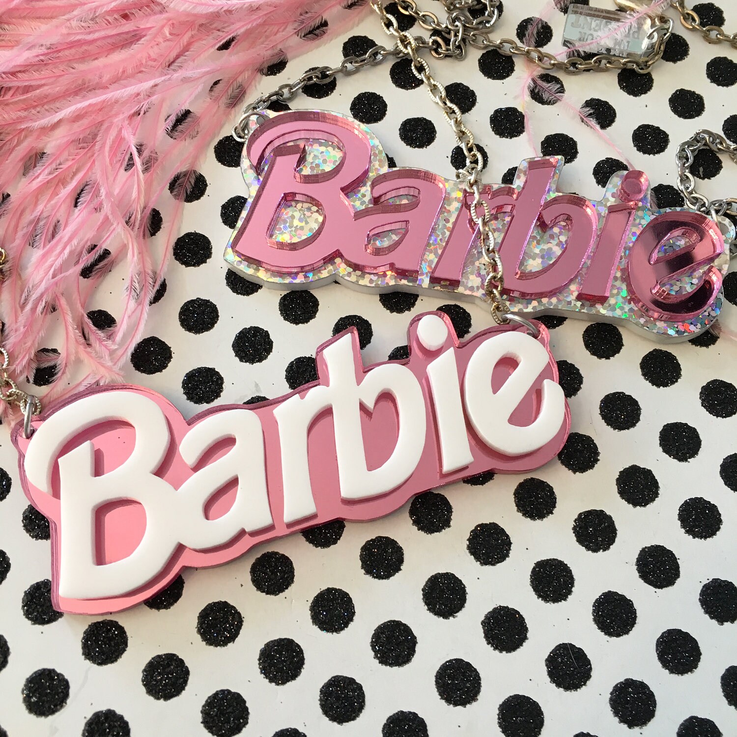 Details about  / NEW ACRYLIC BARBIE NECKLACE