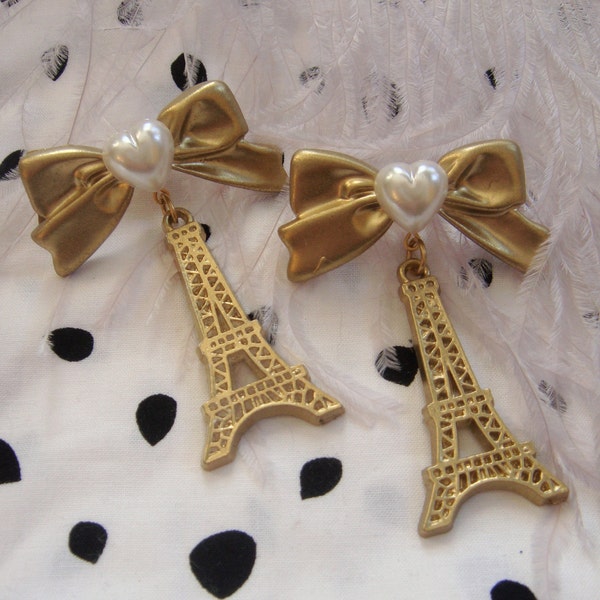 Gold Eiffel Tower Earrings