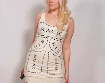 Creme Cuts of Meat Dress MADE TO ORDER