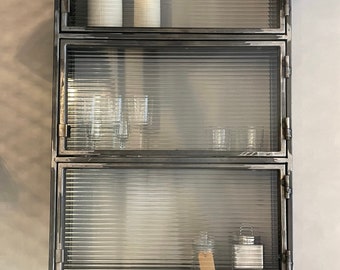 Metal Display Cabinet with Glass Doors