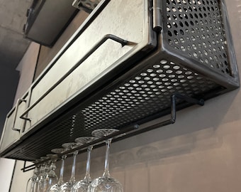 Steel Cabinet Bar industrial style cabinet #Barro100