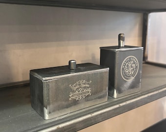 Volcanic Lava Stone Diffuser Set: Metal Essential Oil Boxes