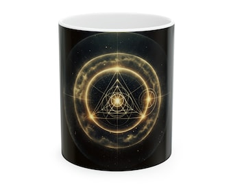 Psychedelische Tasse Kaffeetasse Trippy Kaffeetasse Heilige Geometrie Tasse Spirituelles Geschenk