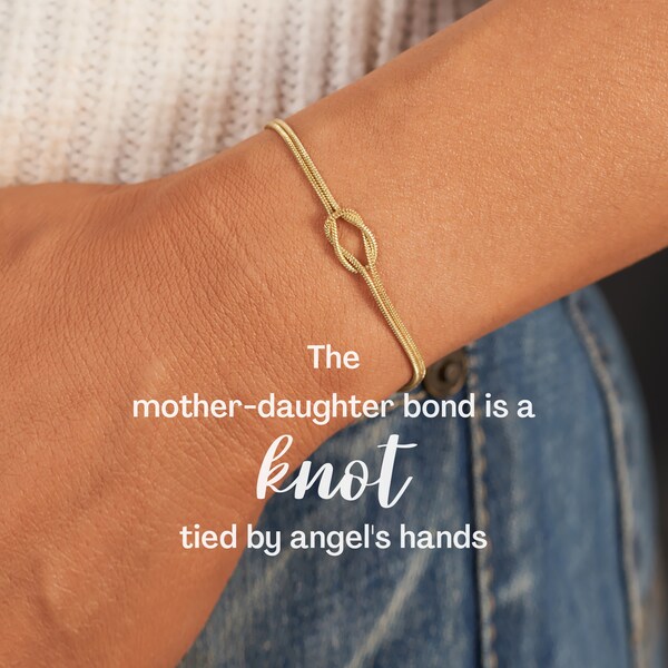 Mutter und Tochter Bond Knoten Armband-Die Mutter und Tochter Bindung ist ein Knoten durch Engels Hände gebunden-Geschenk für Her-Geburtstag Geschenk-Muttertag Geschenk