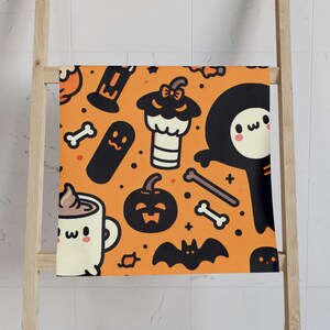Handdoek Halloween: spookachtig oranje en zwart keukendecor