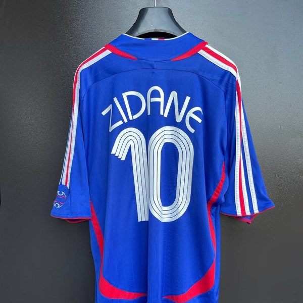 France Team World Cup 2006 Zidane #10 Football kit Shirt Soccer Jersey Sz XL