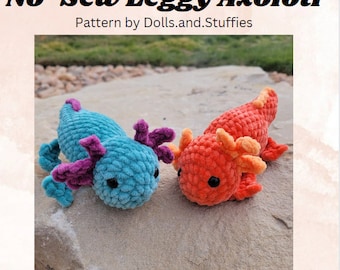 No-Sew, Leggy Axolotl Crochet Pattern