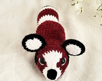 Pearl the Chubby Red Panda Crochet--Digital PDF Pattern Beginner Friendly Amigurumi