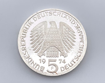 バイエルン王国5マルク銀貨、オットー王の肖像（1886-1913） - Etsy 日本