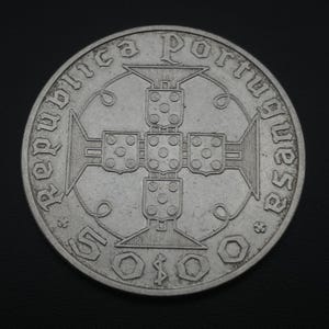 Moneda de plata Santo Tomé y Príncipe, 50 escudos, 1970