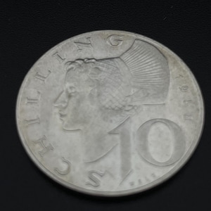 Austria 10 schilling, 1958