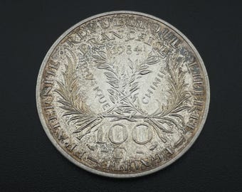 France 100 francs, 1984 Silver coin