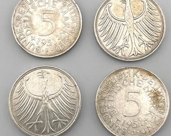 バイエルン王国5マルク銀貨、オットー王の肖像（1886-1913） - Etsy 日本