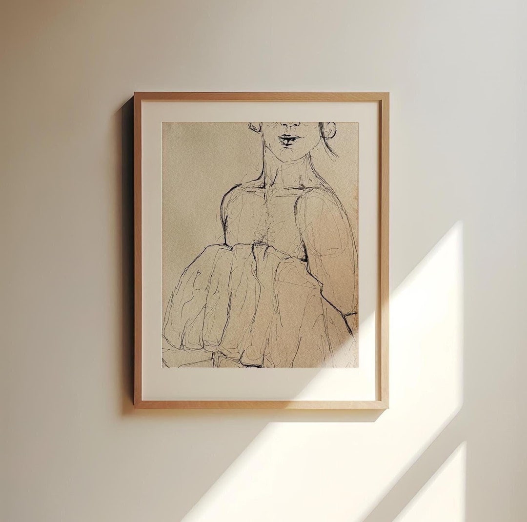 Female Ink Portrait | Fine Art Print | Portrait Woman Painting Print ...