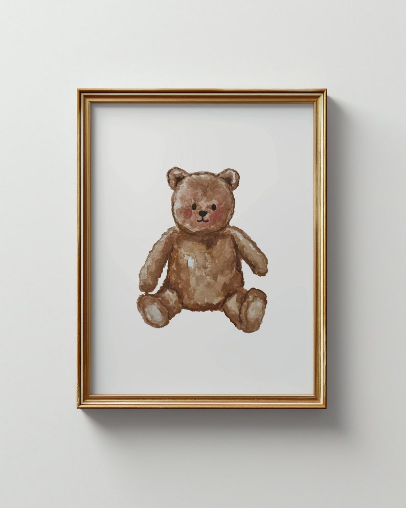 teddy-bear-art-print-unframed-bear-painting-print-original-nursery-wall
